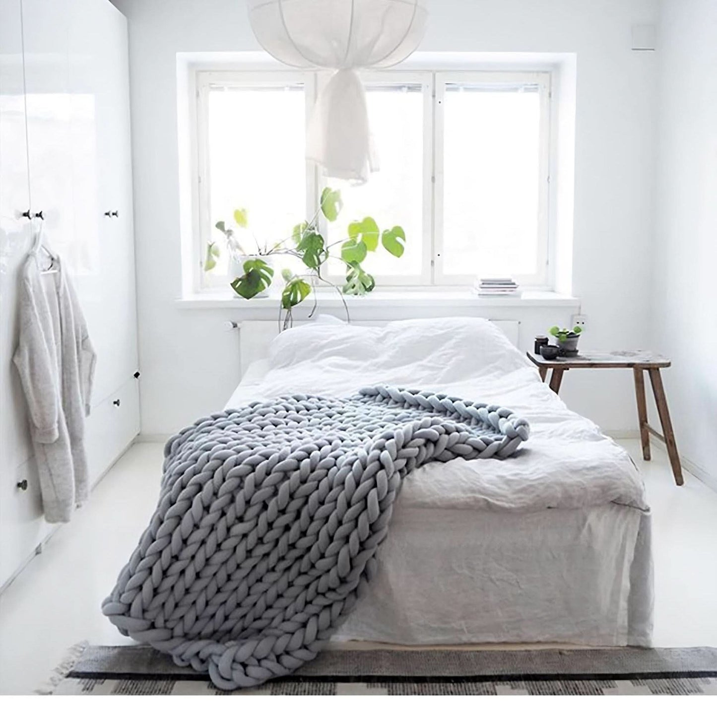 Plaid grosse maille pour canapé ou lit