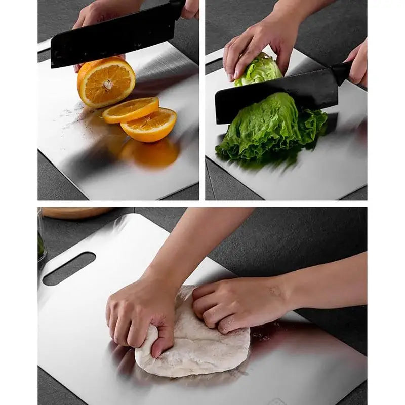 Planche à découper en métal pour une préparation culinaire sûre, hygiénique et efficace