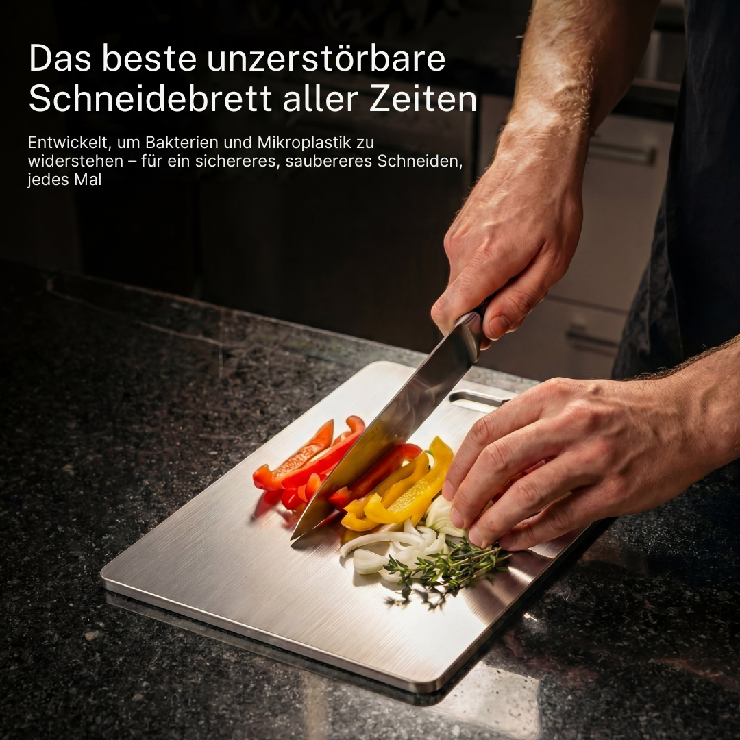Planche à découper en titane pour usage quotidien en cuisine avec surface lisse