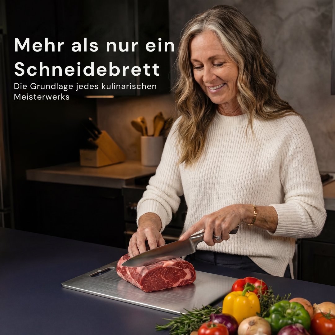 Planche à découper en titane pour usage quotidien en cuisine avec surface lisse