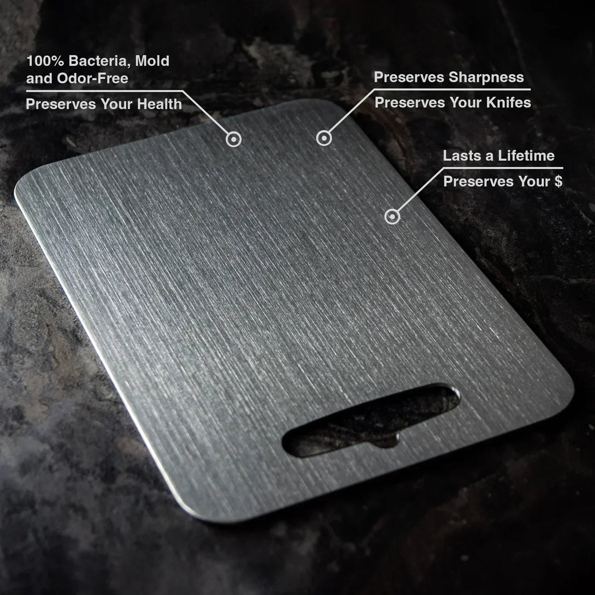 Planche à découper en titane | Sans BPA et durable | Hygiénique pour la cuisine