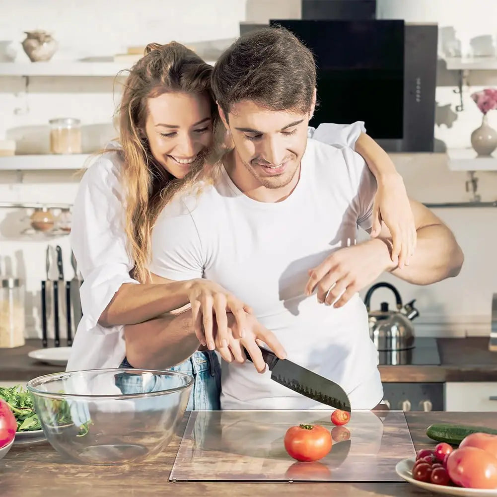 Planche à découper transparente – antidérapante et discrète – idéale pour cuisine moderne