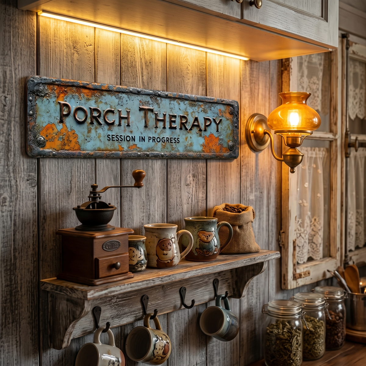 Plaque murale style ferme vintage Porch Therapy