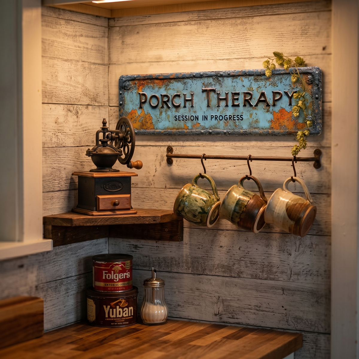 Plaque murale style ferme vintage Porch Therapy