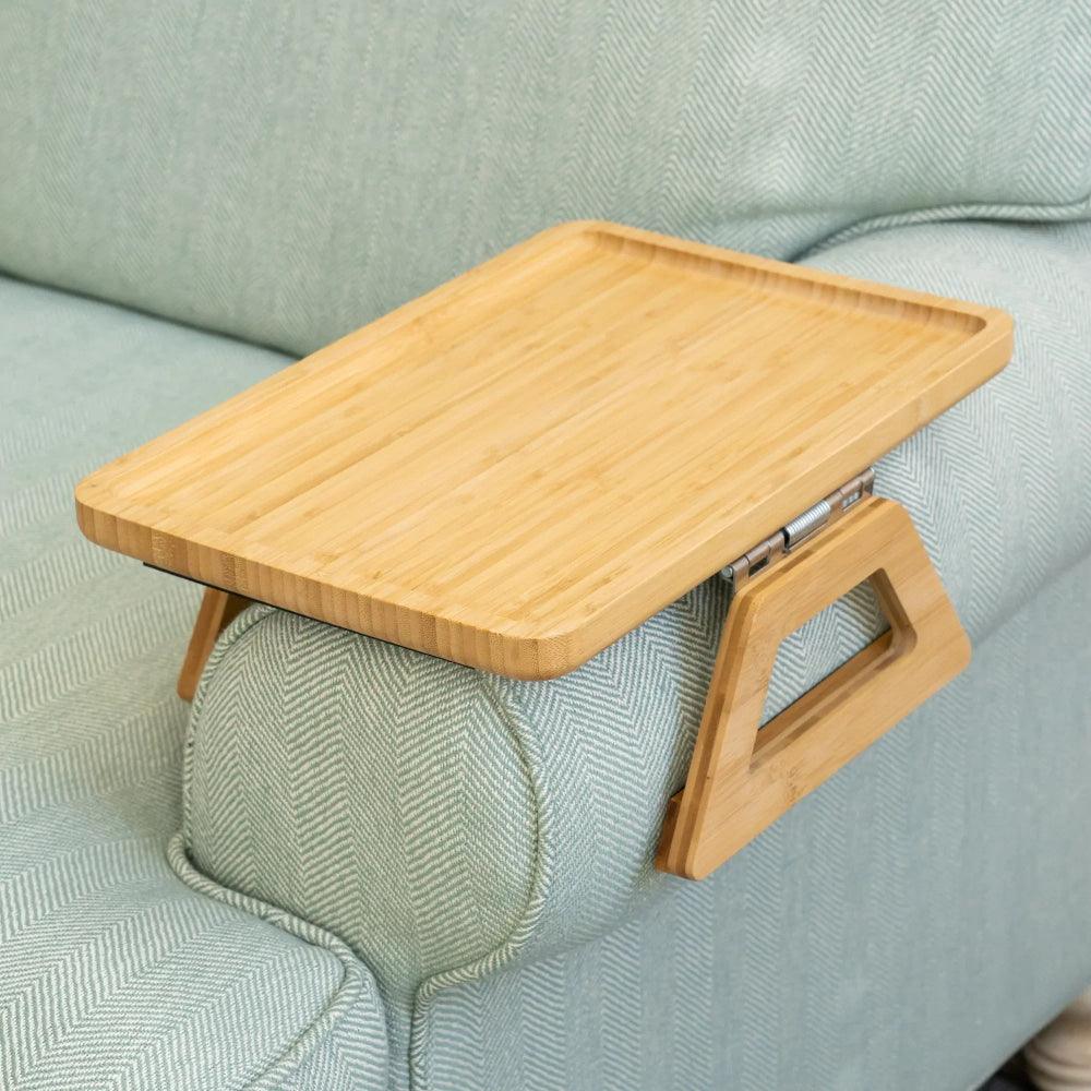 Plateau de canapé réglable pour accoudoir, pour boissons, encas et télécommande