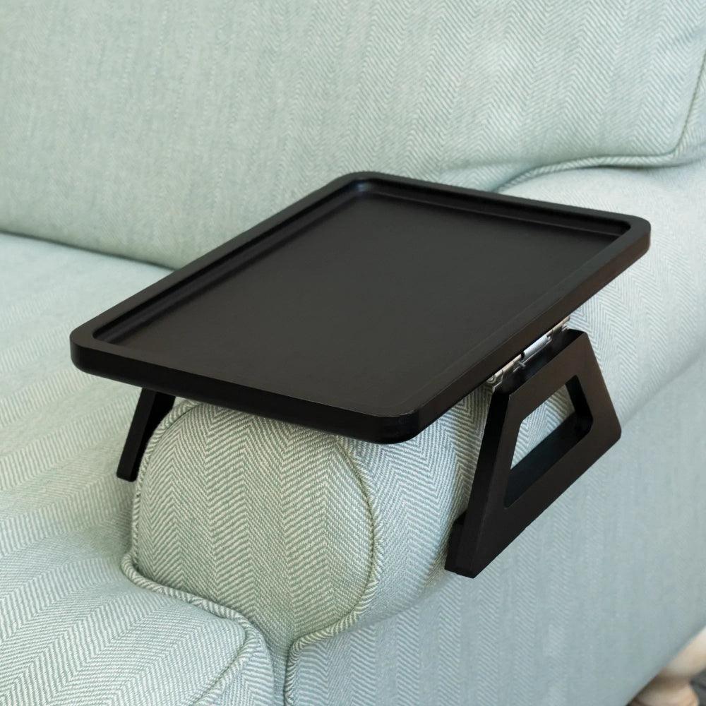 Plateau de canapé réglable pour accoudoir, pour boissons, encas et télécommande