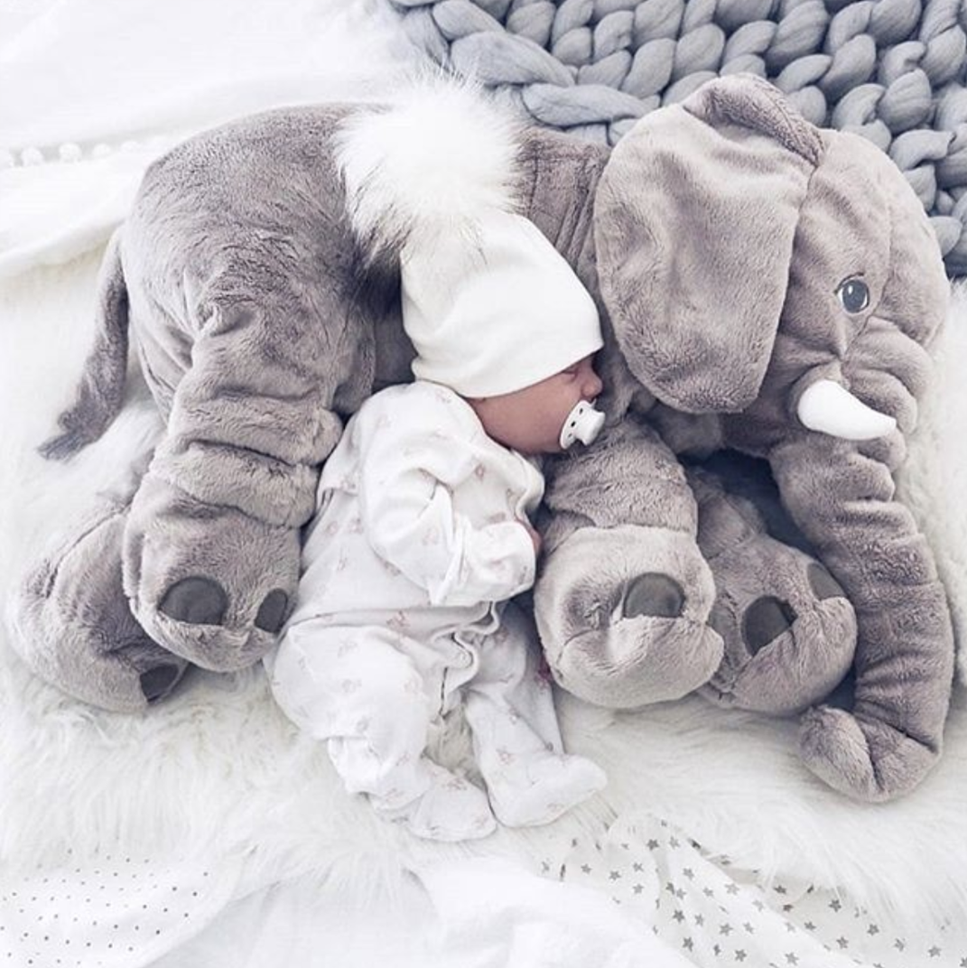 Plush Elephant | Large Cushion and Comforter Elephant for Babies and Children