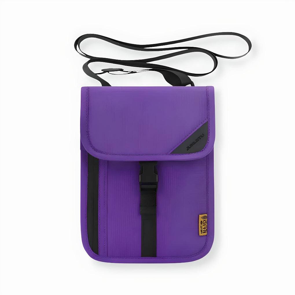 Pochette de cou de voyage avec protection RFID
