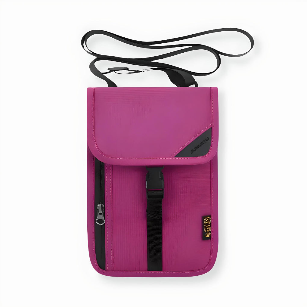 Pochette de cou de voyage avec protection RFID