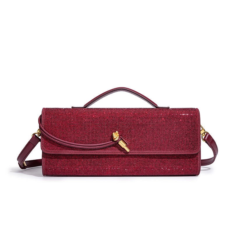 Pochette de soirée élégante ornée de strass