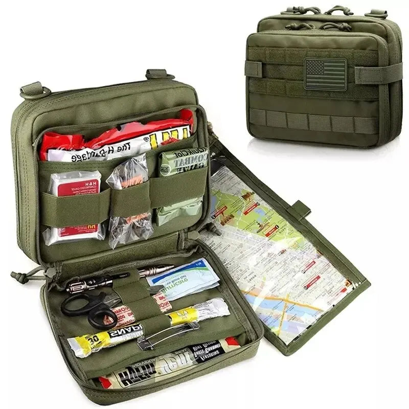 Pochette tactique administrative MOLLE avec rangement pour chargeurs et accessoires