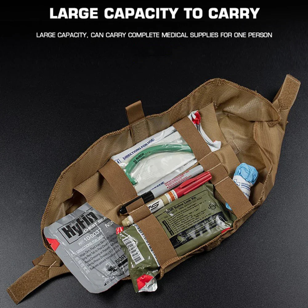 Pochette tactique médicale d'urgence IFAK enroulable compatible MOLLE