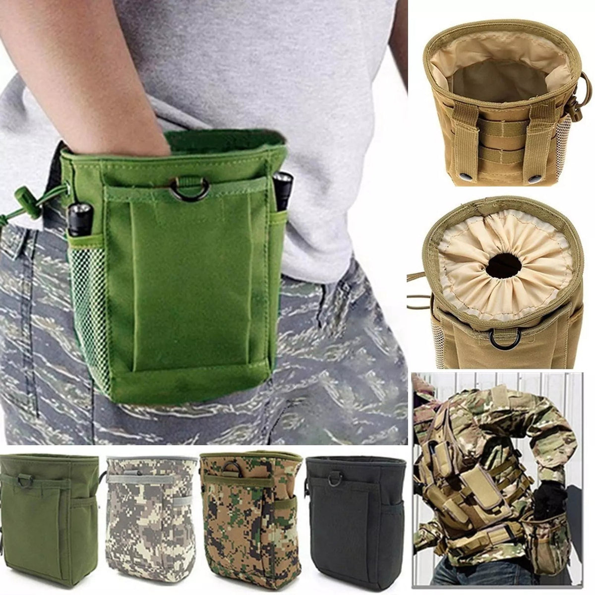 Pochette tactique MOLLE pour rangement d'équipement et accessoires