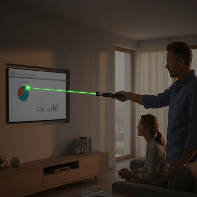 Pointeur laser puissant avec mise au point réglable