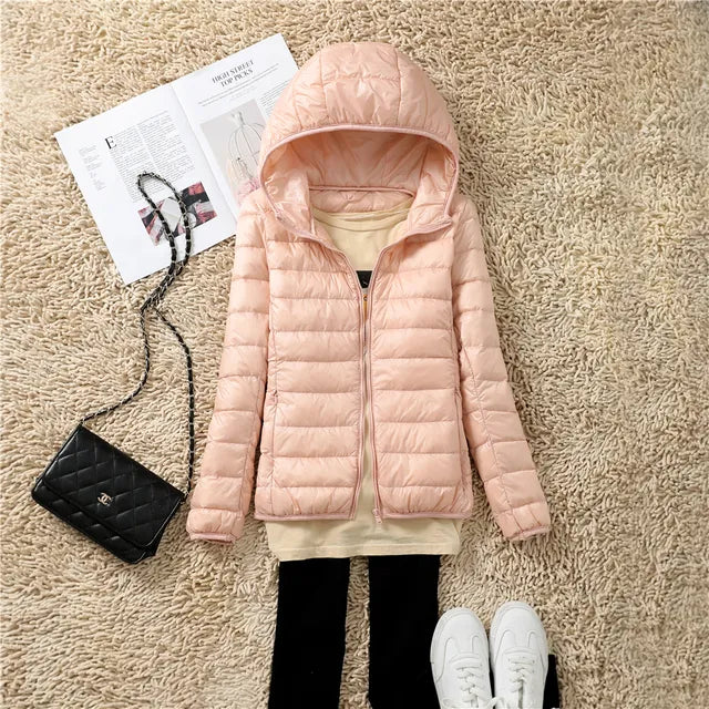 Polina | The new ultra-light, packable down coats with hood