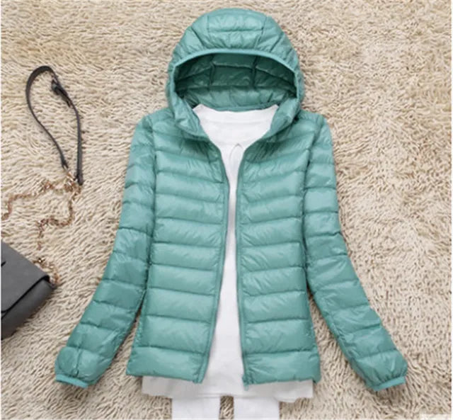 Polina | The new ultra-light, packable down coats with hood
