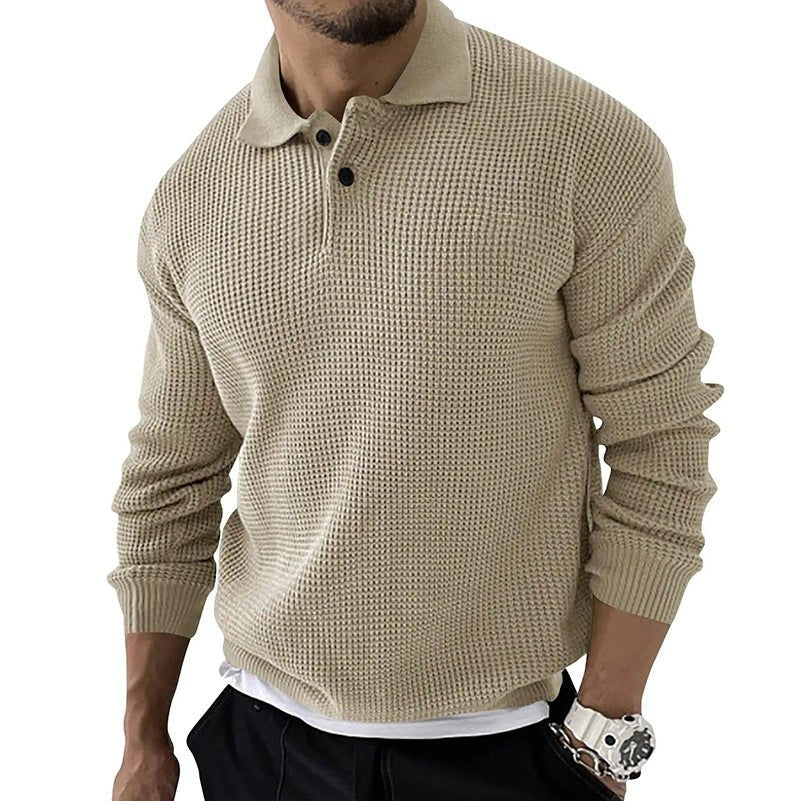 Polo en maille à boutons pour homme