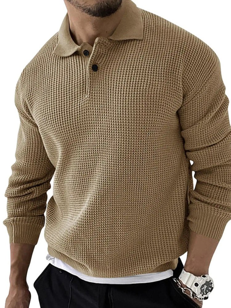 Polo en maille à boutons pour homme
