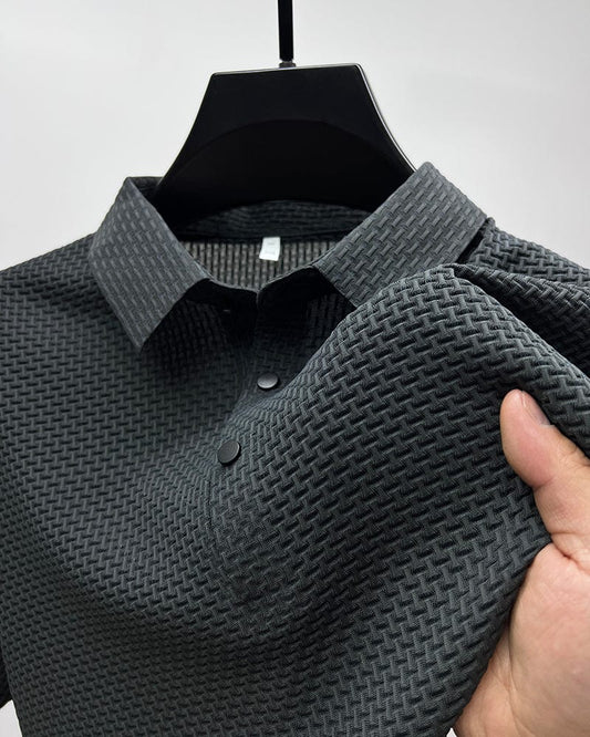 Polo homme en maille texturée – Finition élégante et coupe classique