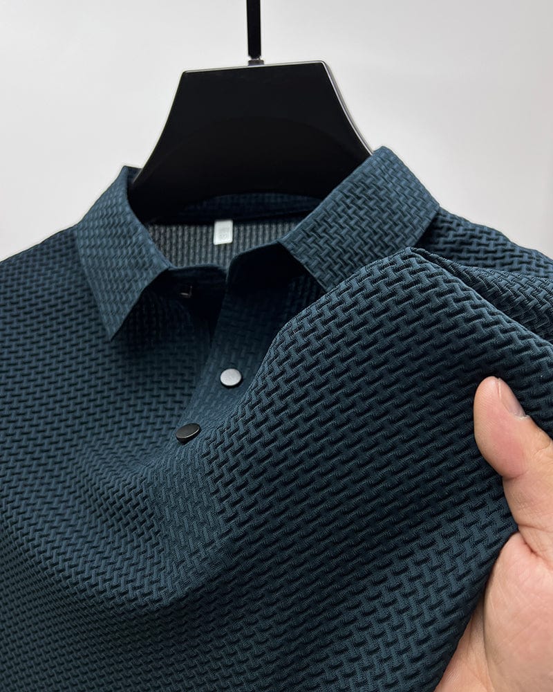 Polo homme en maille texturée – Finition élégante et coupe classique