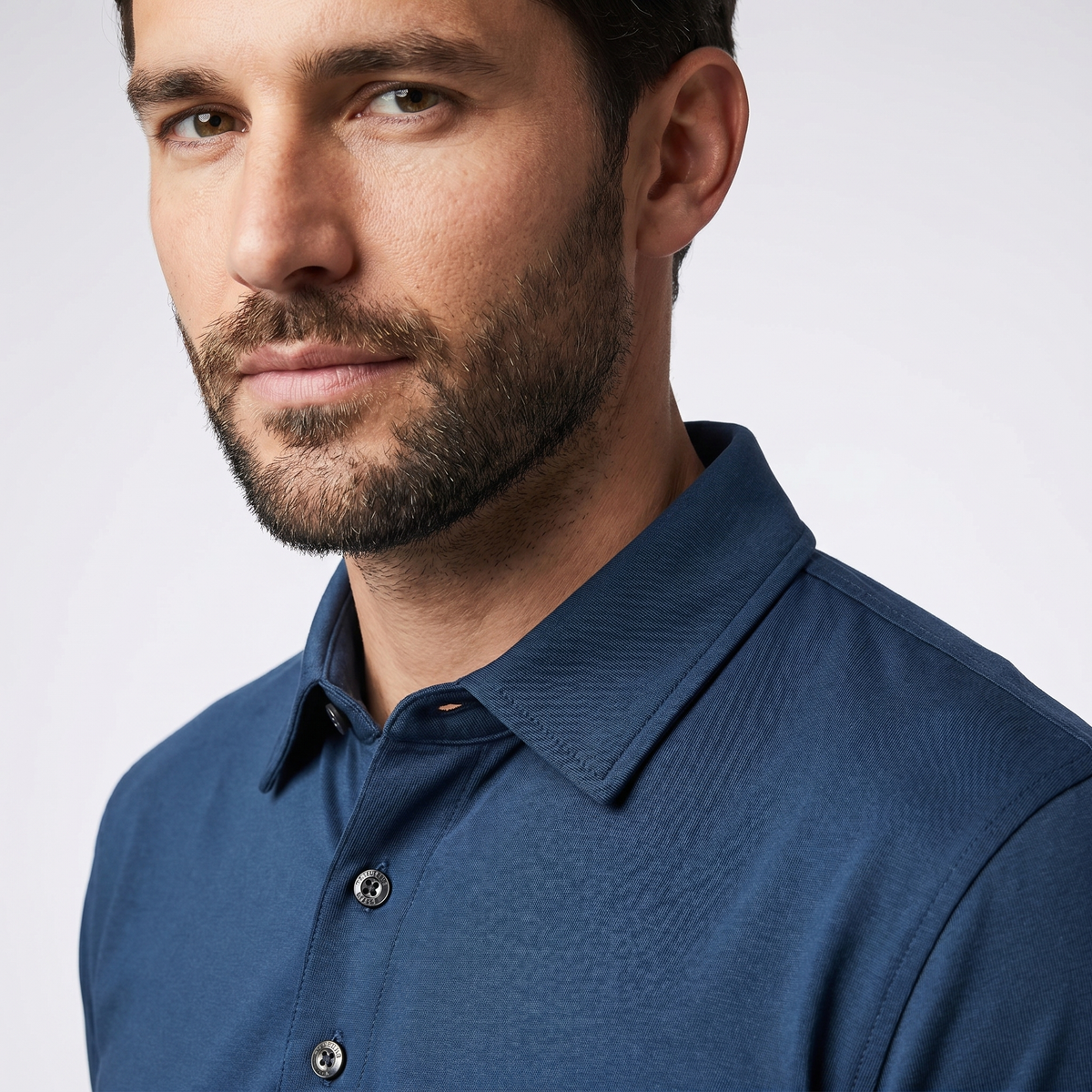 Polo homme en polyester et élasthanne | Évacuation de l'humidité UPF 50 | Naturellement extensible