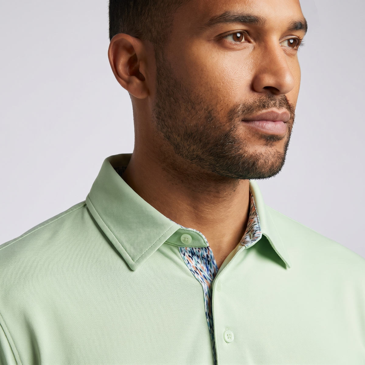 Polo homme en polyester et élasthanne | Évacuation de l'humidité UPF 50 | Naturellement extensible