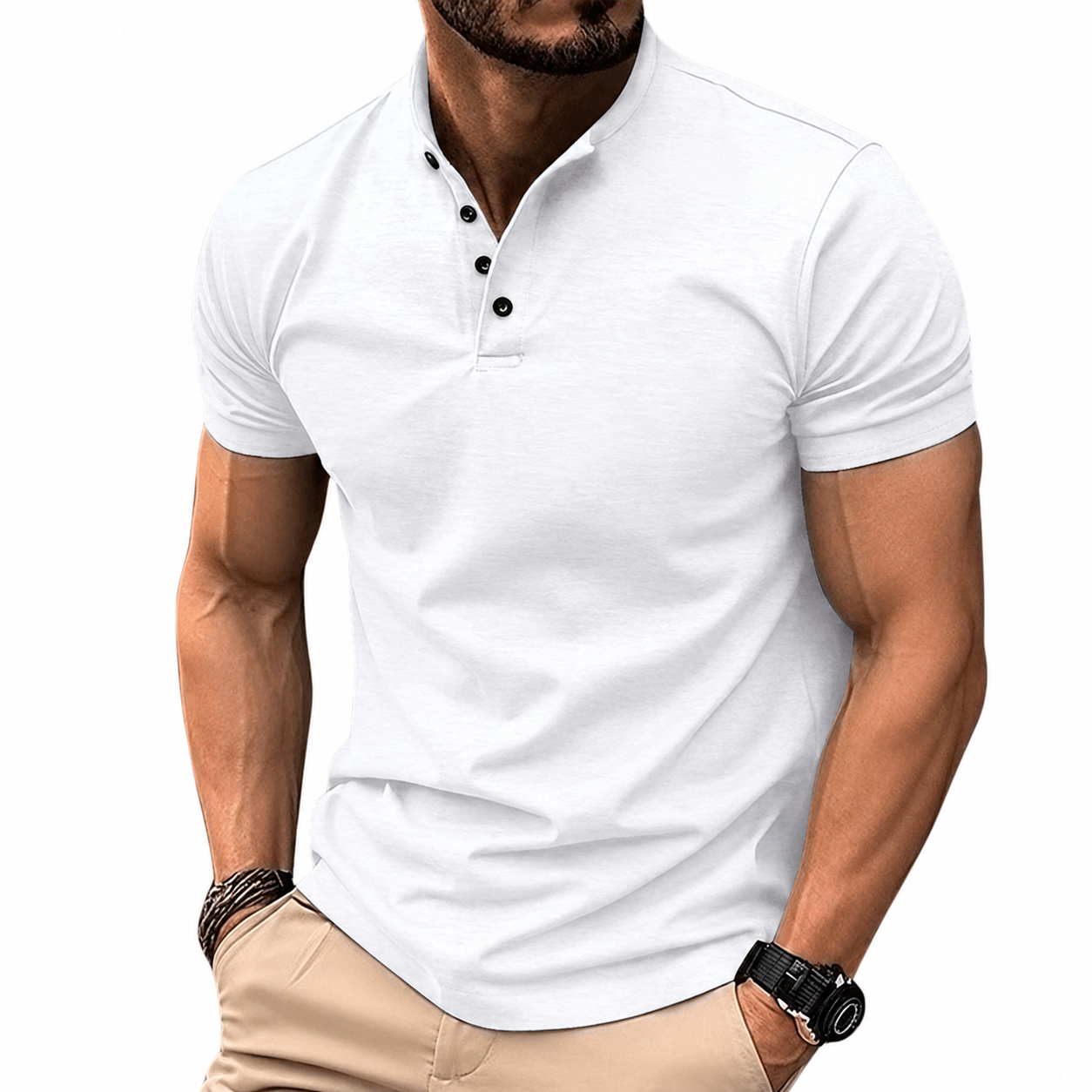 Polo homme manches courtes coton intemporel confortable