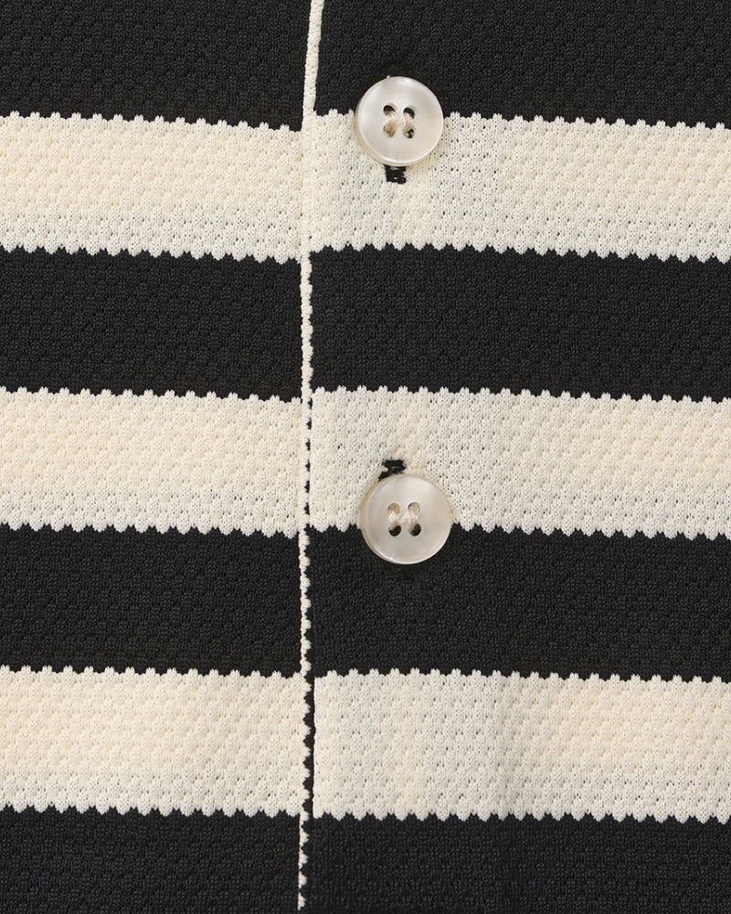 Polo rayé en coton pour homme coupe décontractée
