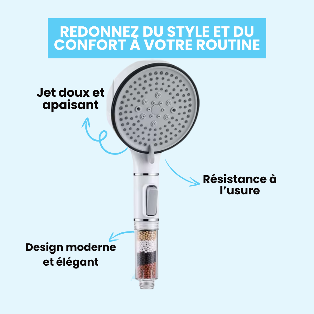 Pomme de douche anti-calcaire