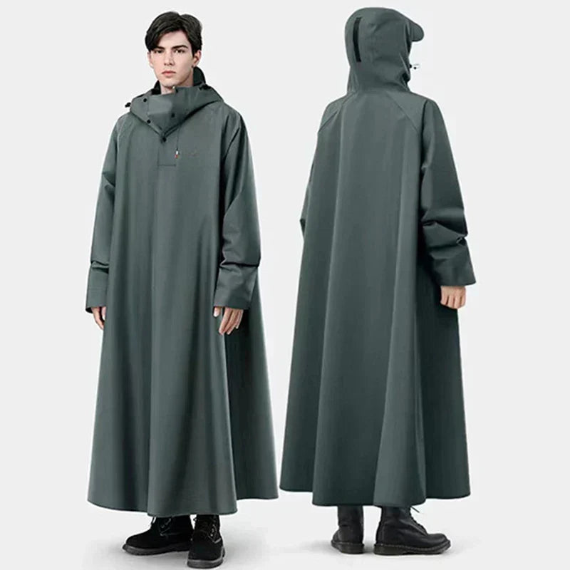 Poncho de pluie long mixte - imperméable et confortable