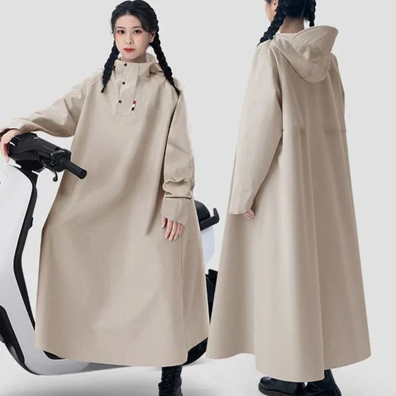 Poncho de pluie long mixte - imperméable et confortable