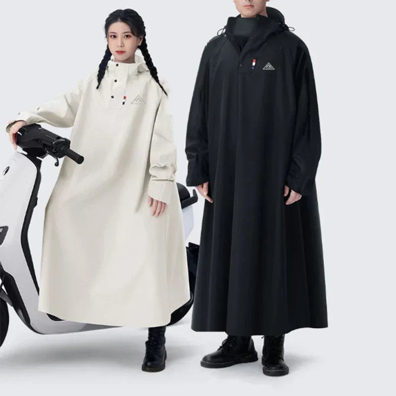 Poncho de pluie long mixte - imperméable et confortable