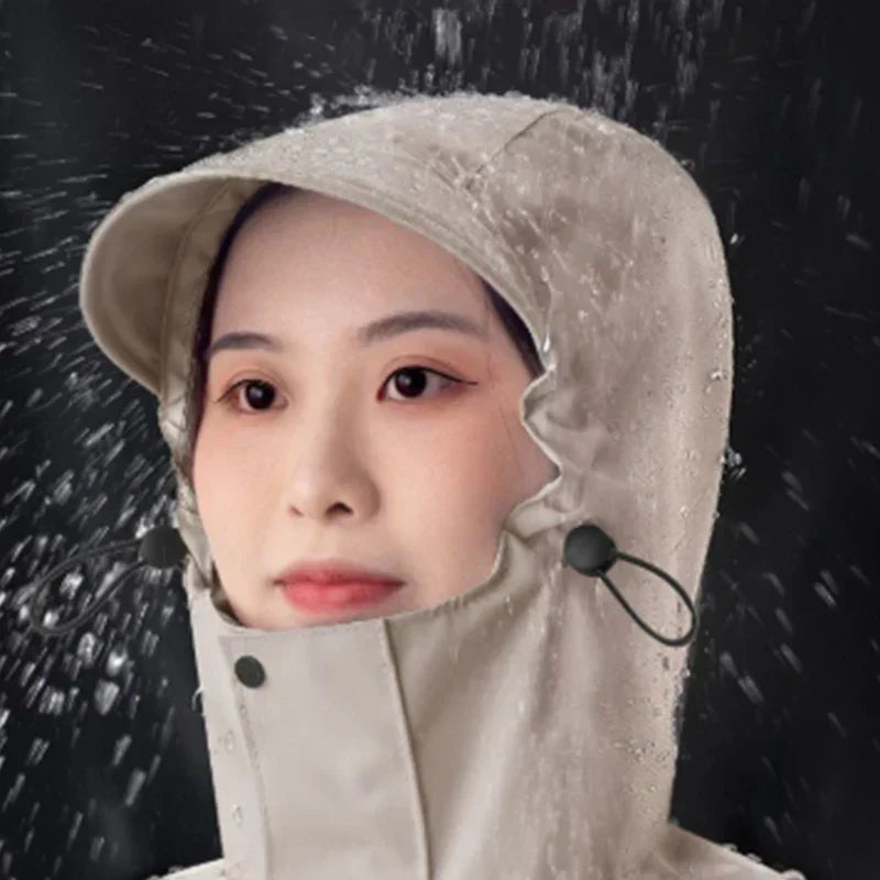 Poncho de pluie long mixte - imperméable et confortable