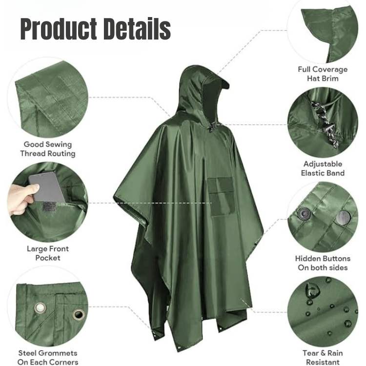 Poncho de trekking imperméable tous terrains