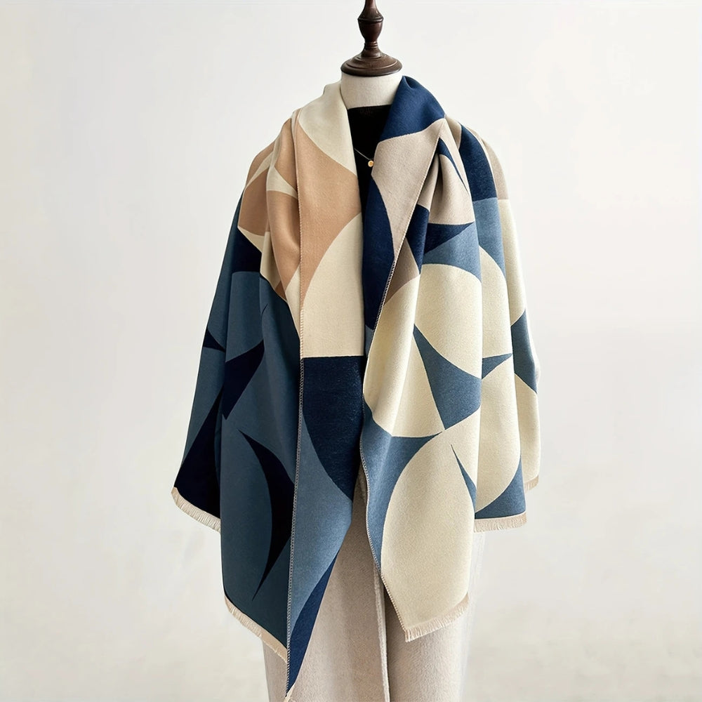 Poncho écharpe convertible