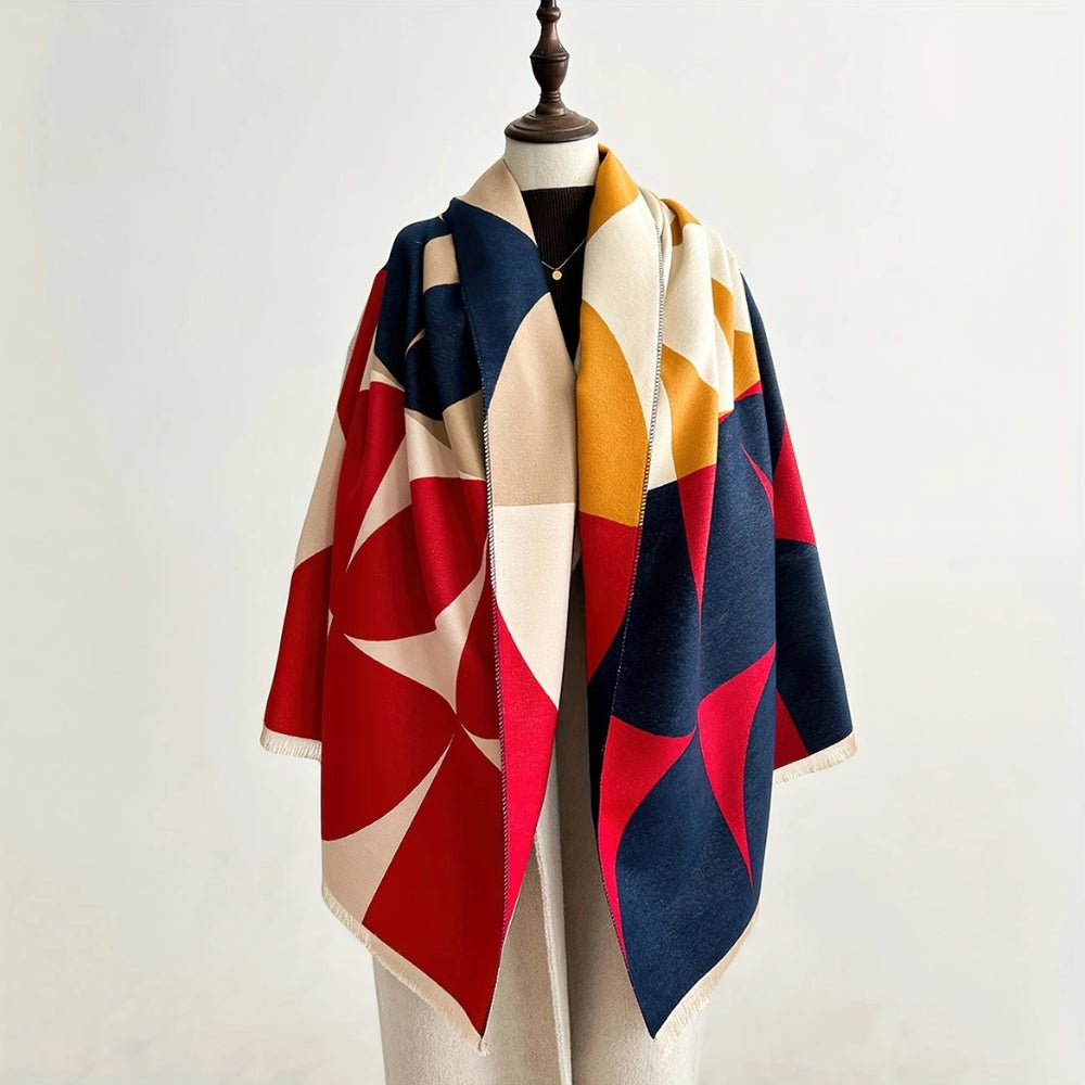 Poncho écharpe convertible