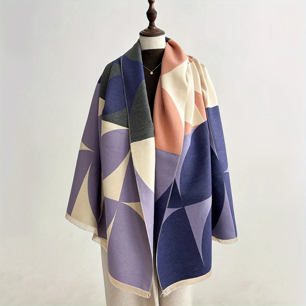 Poncho écharpe convertible