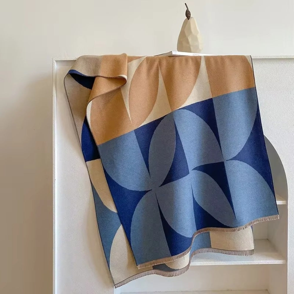 Poncho écharpe convertible