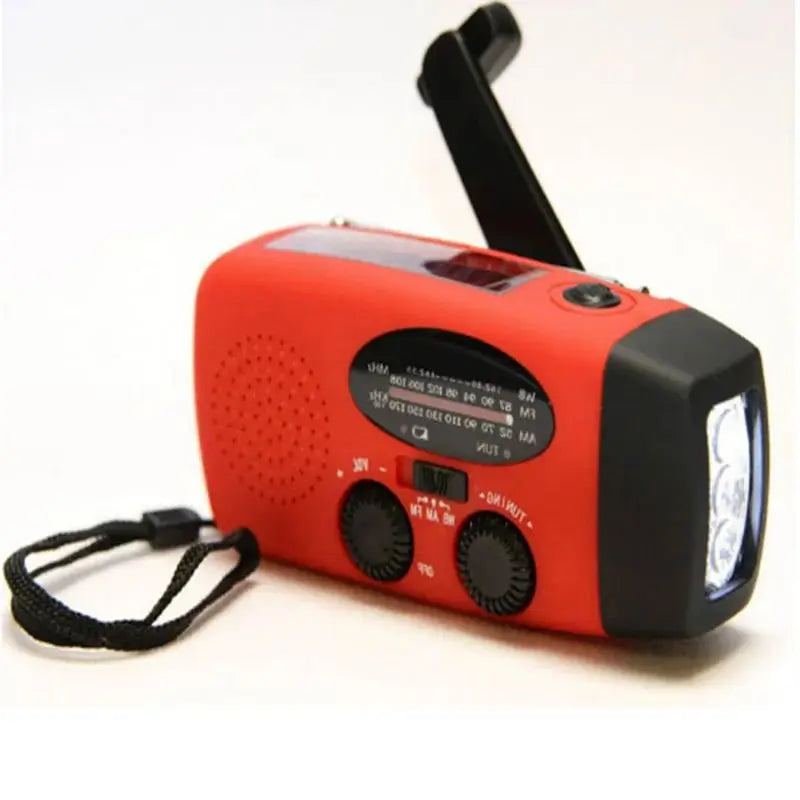 Portable Emergency Radio with Charging and Weather Alerts