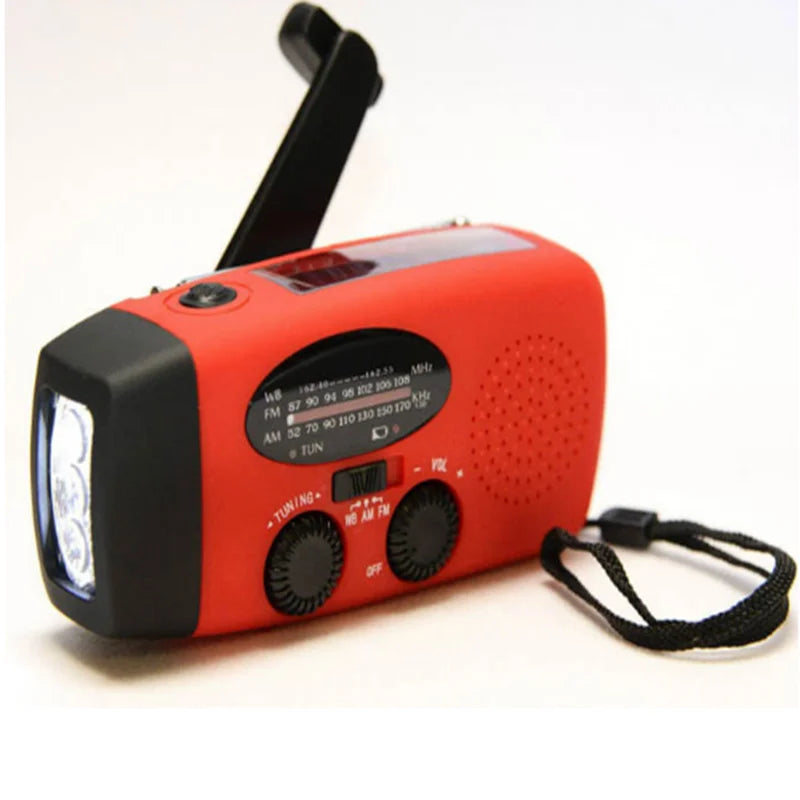 Portable Emergency Radio with Charging and Weather Alerts