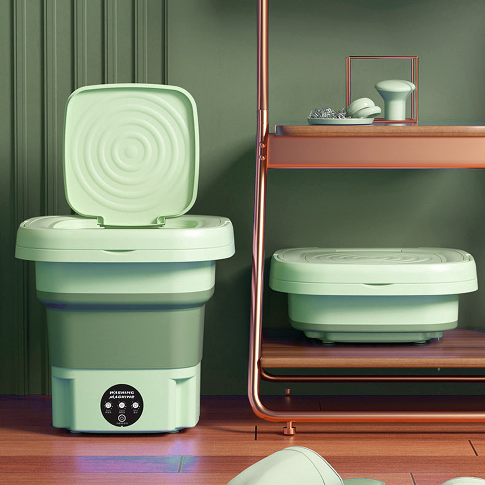 Portable Green Mini Washing Machine with 3 Washing Modes
