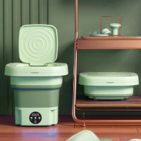 Mini lave-linge portable vert avec 3 modes de lavage