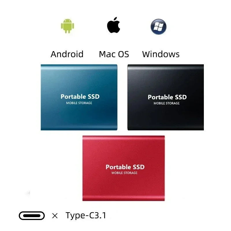 Portable Hard Disk SSD 2TB External Storage Compact Fast Best Quality