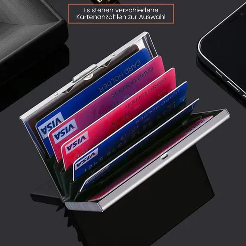 Porte-cartes RFID plat avec fermeture magnétique