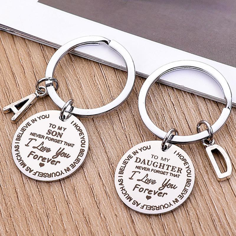 Porte-clés personnalisé avec initiale pour fils ou fille