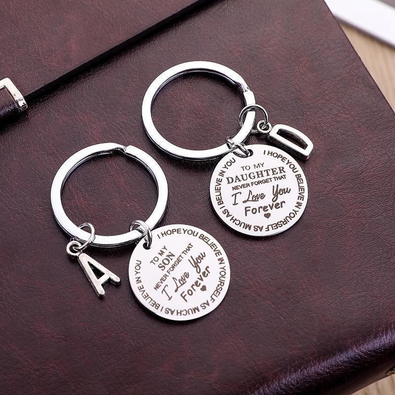 Porte-clés personnalisé avec initiale pour fils ou fille
