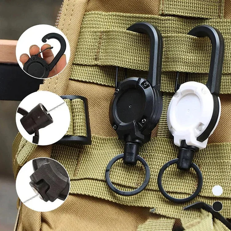 Porte-clés rétractable robuste pour clés et badges d'identification
