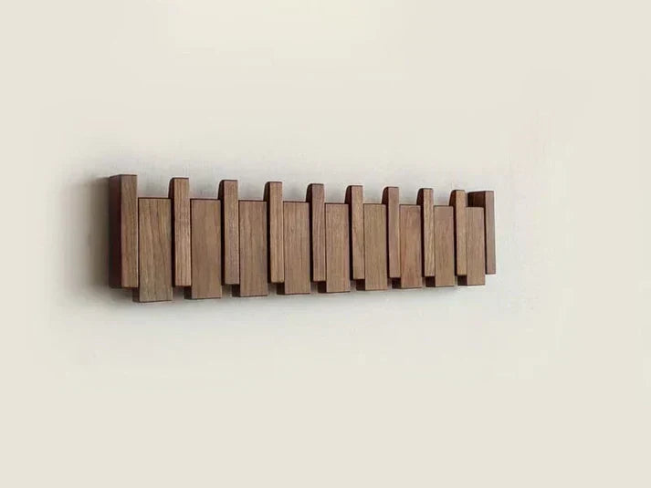 Porte-manteau design piano en bois massif