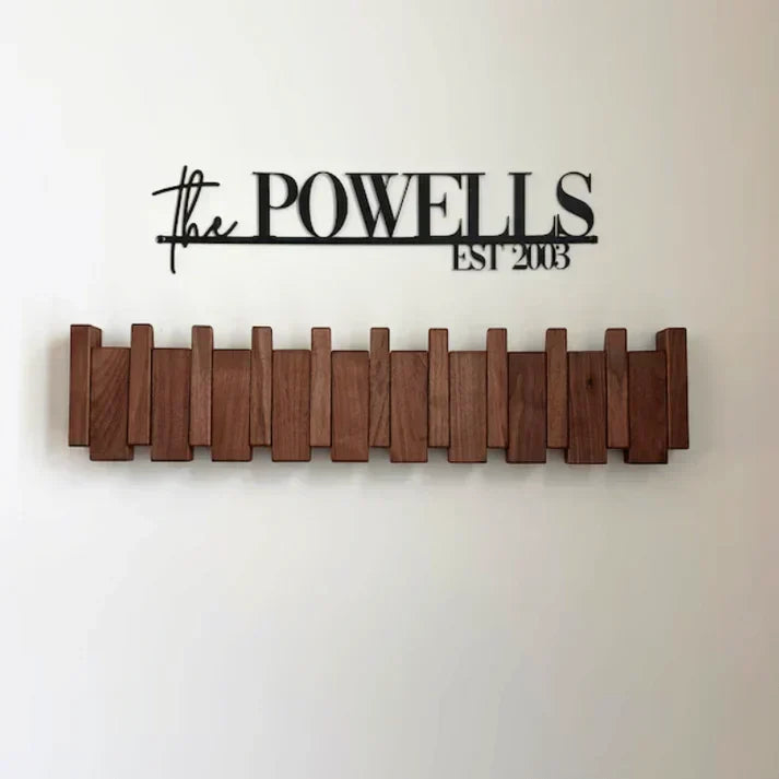Porte-manteau design piano en bois massif