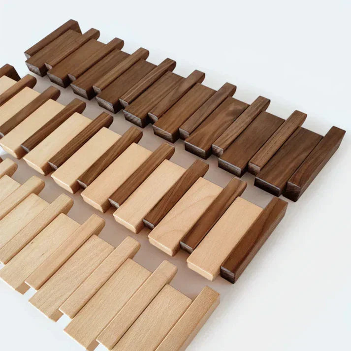 Porte-manteau design piano en bois massif